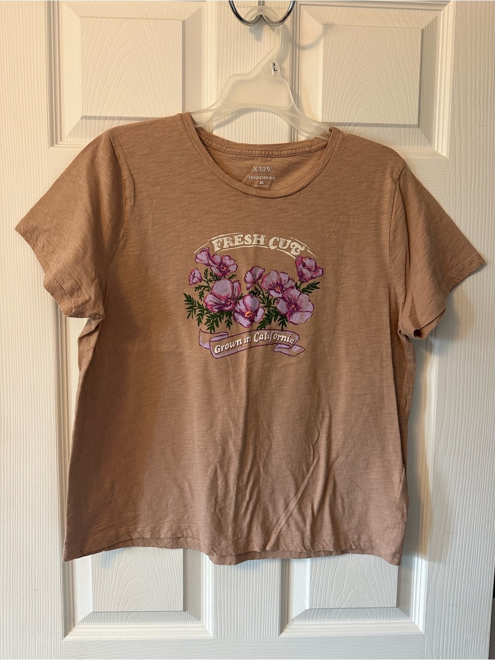 J. Crew Pink Floral Graphic Collector Tee